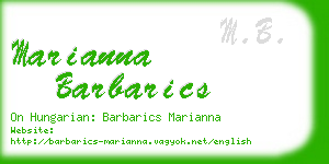 marianna barbarics business card